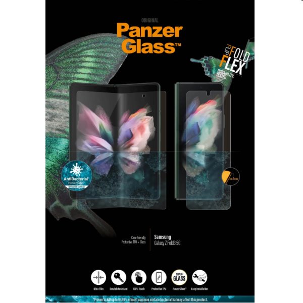 Ochranné sklo PanzerGlass Case Friendly AB pre Samsung Galaxy Z Fold3 5G, čierna