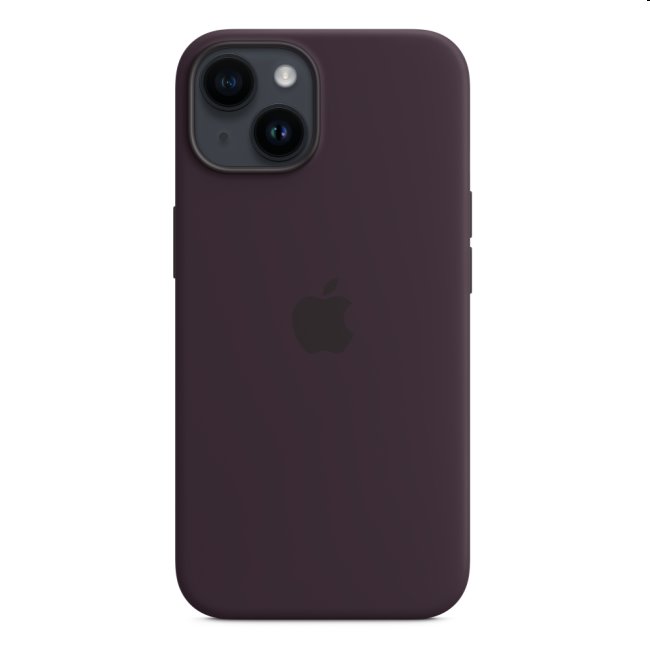 Silikónový zadný kryt pre Apple iPhone 14 s MagSafe, bazovo fialová
