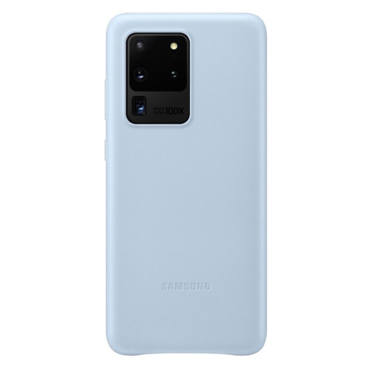 Zadný kryt Leather Cover pre Samsung S20 Ultra, modrá - OPENBOX (Rozbalený tovar s plnou zárukou)