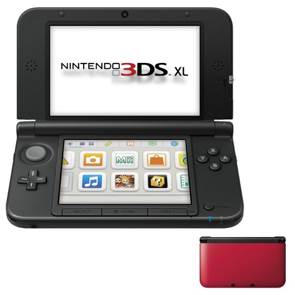Nintendo 3DS XL, red/black