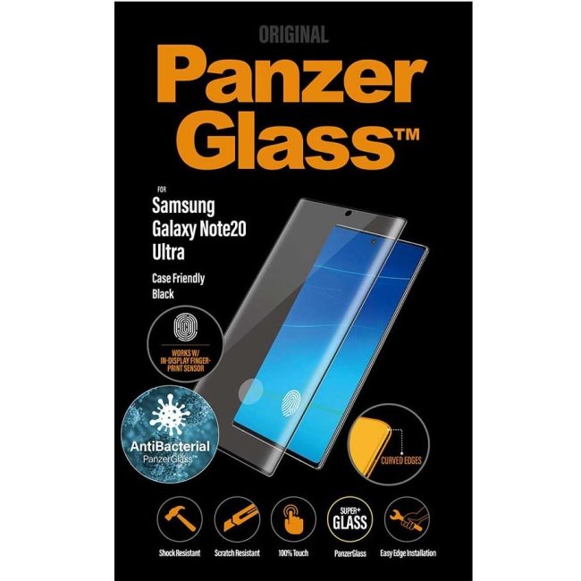 Ochranné temperované sklo PanzerGlass Case Friendly pre Samsung Galaxy Note 20 Ultra - N986B, Fingerprint komp., black