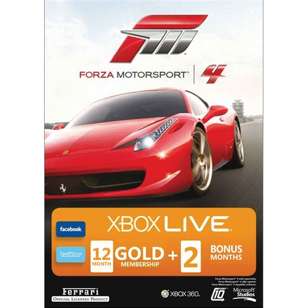 Xbox LIVE 12+2 month Gold Membership (Forza Motorsport 4 Edition)