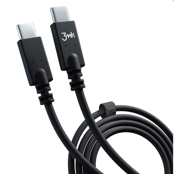 3mk Hyper Cable USB-C/USB-C 1m, 100 W, čierny
