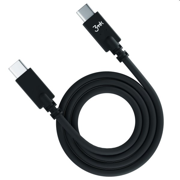 3mk Hyper Cable USB-C/USB-C 1m, 100 W, čierny