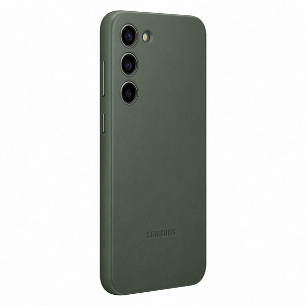 Zadný kryt Leather Cover pre Samsung S23 Plus, zelená