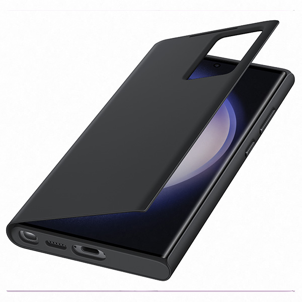 Knižkové puzdro Smart View Wallet pre Samsung Galaxy S23 Ultra, čierna