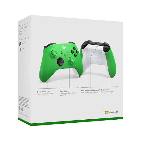 Microsoft Xbox Bezdrôtový ovládač, velocity green
