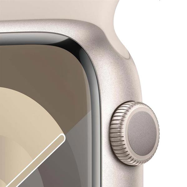 Apple Watch Series 9 GPS 45mm hviezdna biela , hliníkové puzdro so športovým remienkom hviezdna biela - M/L
