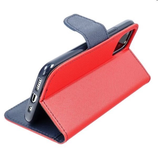 Knižkové puzdro FANCY Book pre Xiaomi Redmi Note 12S, červená/modrá