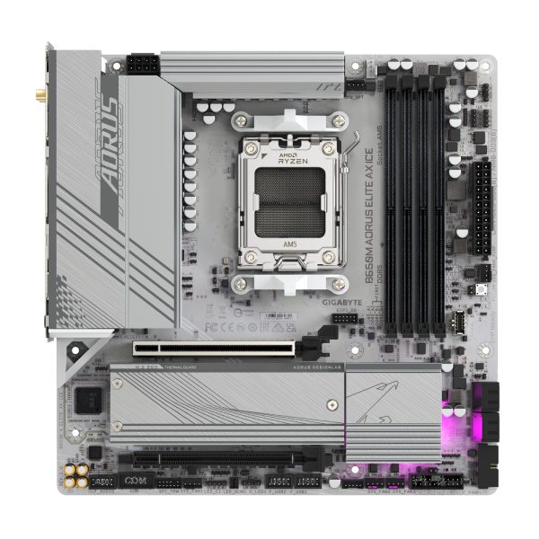 Gigabyte AORUS B650M ELITE AX ICE základná doska, AMD B650, AM5, 4xDDR5, mATX