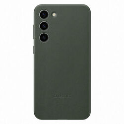 Zadný kryt Leather Cover pre Samsung S23 Plus, zelená