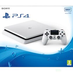 Sony PlayStation 4 Slim 500GB, glacier white - BAZÁR (použitý tovar , zmluvná záruka 12 mesiacov)