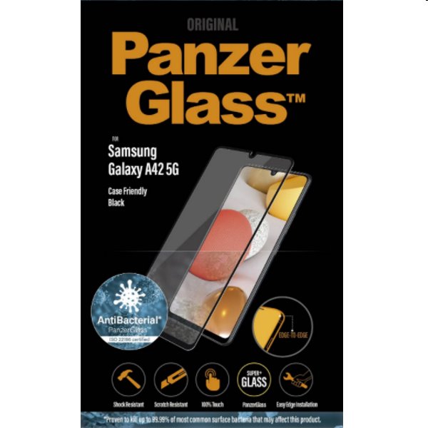 Ochranné temperované sklo PanzerGlass Case Friendly pre Samsung Galaxy A42 5G - A426B, čierne