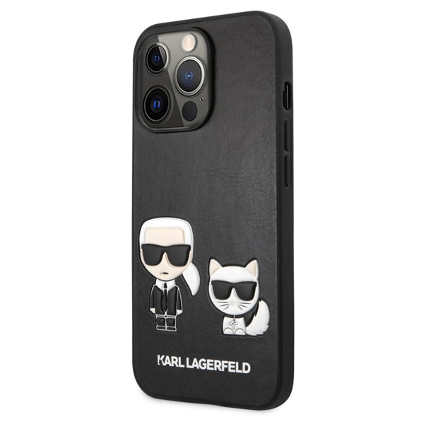 Puzdro Karl Lagerfeld and ChoupettePU Leather for iPhone 13 Pro Max, black