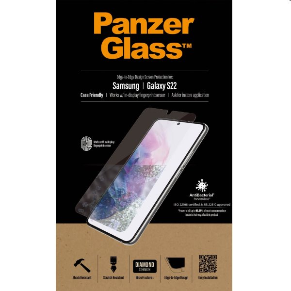 Ochranné sklo PanzerGlass Case Friendly AB pre Samsung Galaxy S22