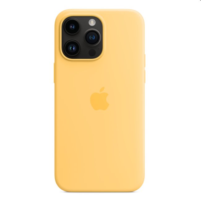 Silikónový zadný kryt pre Apple iPhone 14 Pro Max s MagSafe, slnečne žltá
