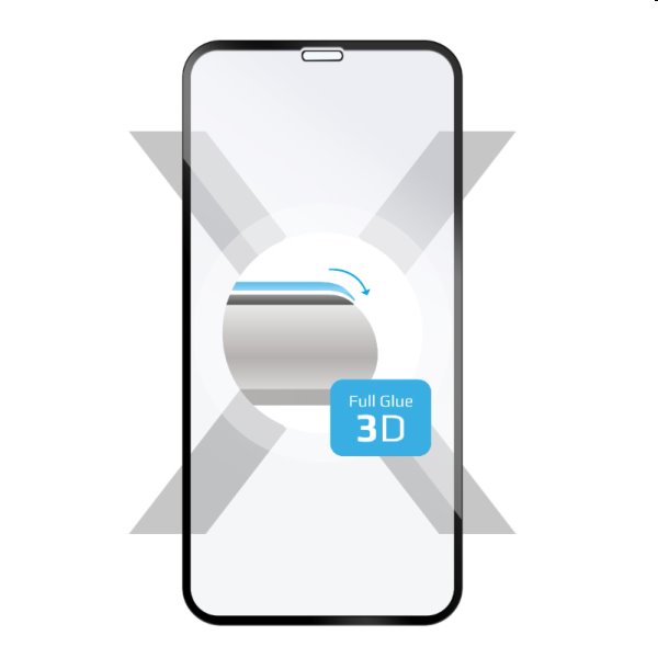 FIXED 3D ochranné tvrdené sklo pre Apple iPhoneX, XS, 11 Pro, čierna