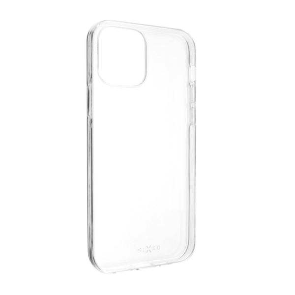 Ultratenký gélový zadný kryt FIXED TPU Skin pre Apple iPhone 12 mini, 0,6 mm, transparentná