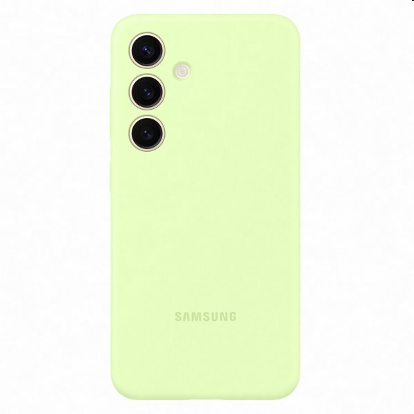 Zadný kryt Silicone Cover pre Samsung Galaxy S24, svetlozelená