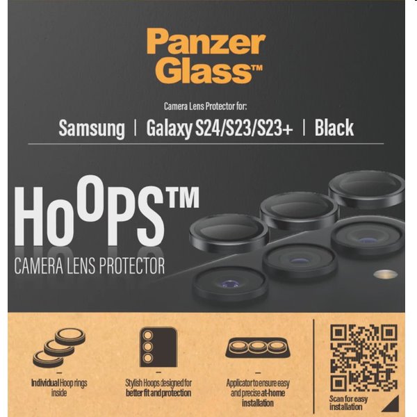 PanzerGlass Ochranný kryt objektívu fotoaparátu Hoops pre Samsung Galaxy S24, S23, S23 Plus