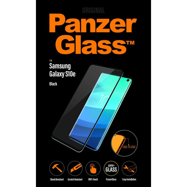 Ochranné sklo PanzerGlass na celý displej pre Samsung Galaxy S10e - G970F, čierne