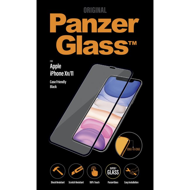 Ochranné temperované sklo PanzerGlass Case Friendly pre Apple iPhone 11, XR, čierna