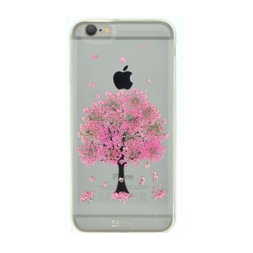 Puzdro 4-OK kvetinové pre Apple Iphone 7, Motív-Pink Tree