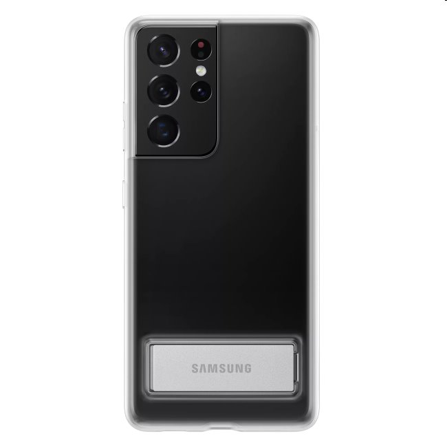 Puzdro Clear Standing Cover pre Samsung Galaxy S21 Ultra - G998B, transparent (EF-JG998C)