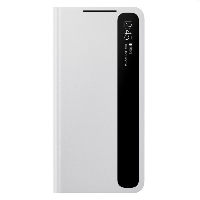 Puzdro Clear View Cover pre Samsung Galaxy S21 - G991B, light gray (EF-ZG991C)