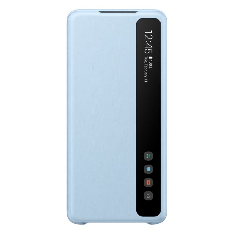 Puzdro Clear View Cover pre Samsung Galaxy S20 Plus, sky blue