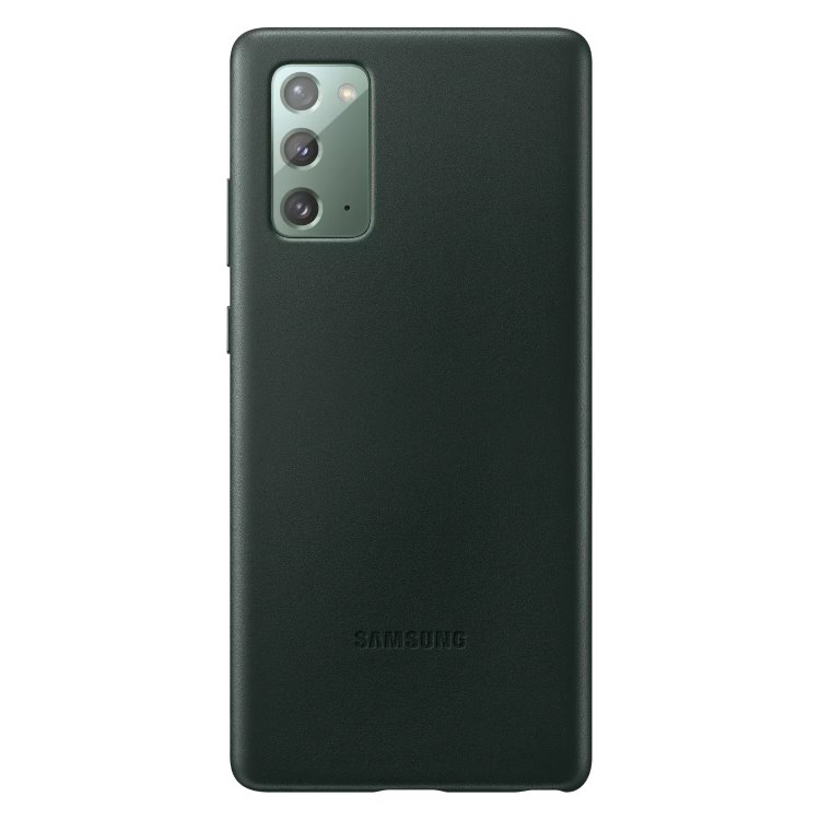 Zadný kryt Leather Cover pre Samsung Galaxy Note 20 - N980F, zelená (EF-VN980LGE)