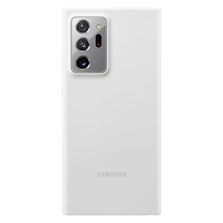 Puzdro Samsung Silicone Cover pre Galaxy Note 20 Ultra 5G - N986B, white silver (EF-PN985TSE)