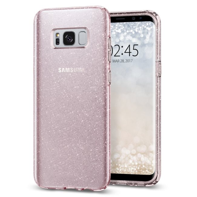 Puzdro Spigen Liquid Crystal Glitter pre Samsung Galaxy S8 Plus - G955F, Rose Quartz