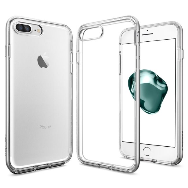 Puzdro Spigen Neo Hybrid Crystal pre Apple iPhone 7 Plus a iPhone 8 Plus, Satin Silver
