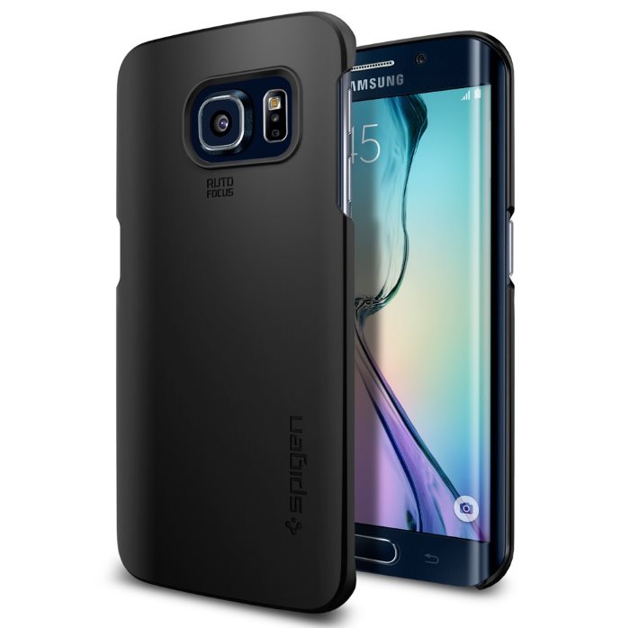 Puzdro Spigen Thin Fit pre Samsung Galaxy S6 Edge - G925F, Smooth Black