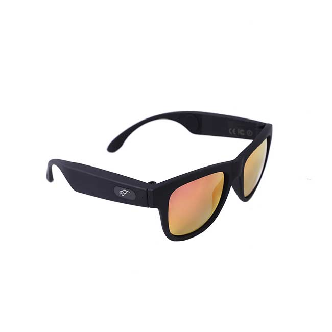 Slnečné okuliare s bluetooth slúchadlami čierne