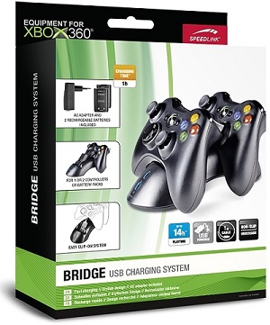 Speed-Link Bridge USB Charging System for Xbox 360 Gamepad, black - BAZÁR (použitý tovar , zmluvná záruka 6 mesiacov)