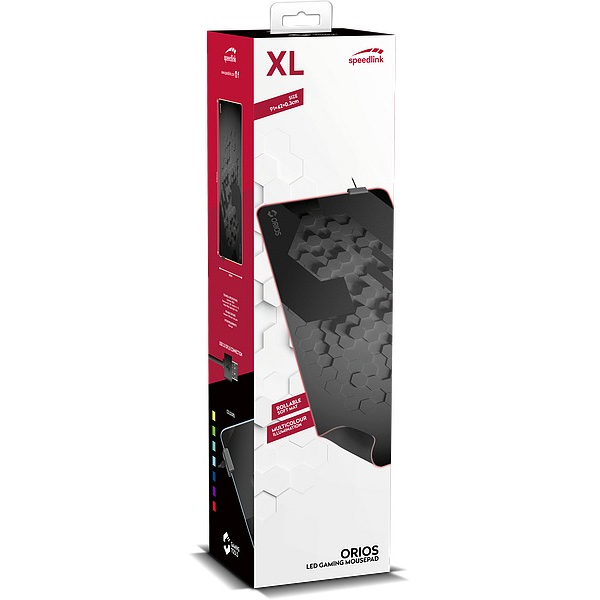 Herná podložka Speedlink Orios LED XL Gaming Mousepad Soft, black