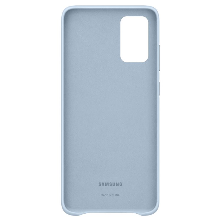 Zadný kryt Leather Cover pre Samsung Galaxy S20 Plus, svetlo-modrá