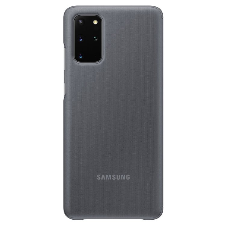 Knižkové puzdro Clear View Cover pre Samsung S20 Plus, šedé