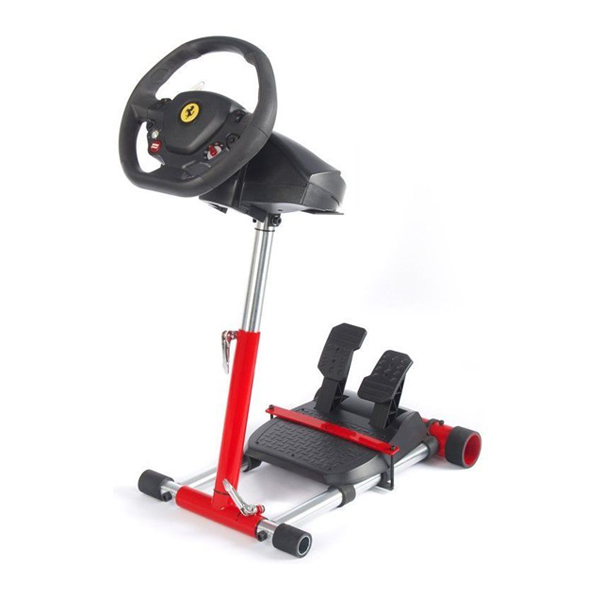 Wheel Stand Pro DELUXE V2, stojan pre závodný volant a pedály Thrustmaster SPIDER, T80/T100,T150,F458/F430, red