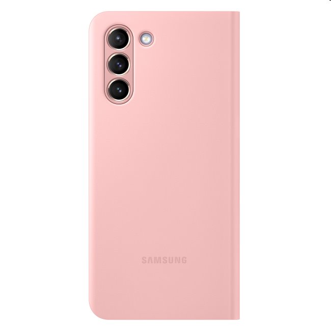 Knižkové puzdro LED View Cover pre Samsung Galaxy S21 Plus. ružová