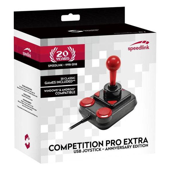 Speedlink Competition Pro Extra USB Joystick for PC, black-red
