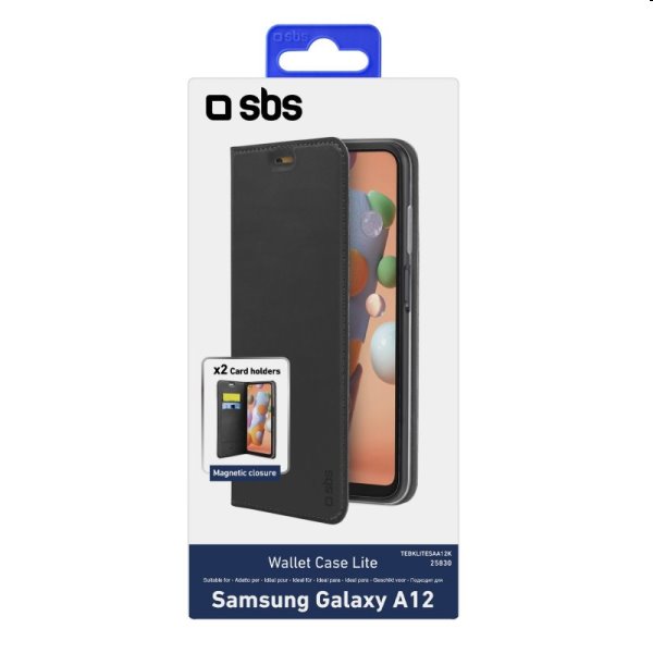 Knižkové puzdro SBS Book Wallet Lite pre Samsung Galaxy A12 - A125F, čierna