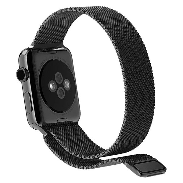 Swissten Milanese Loop remienok pre Apple Watch 42-44, čierna