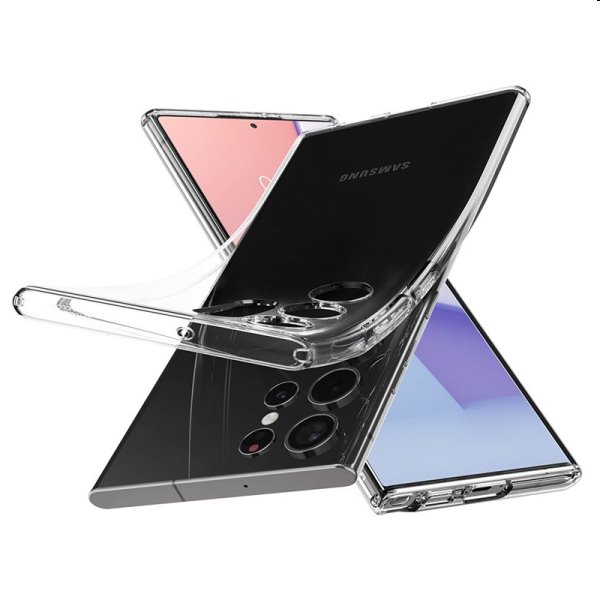 Zadný kryt Zadný kryt Spigen Liquid Crystal pre Samsung Galaxy S22 Ultra, transparentná