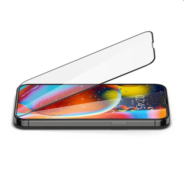 Tvrdené sklo Spigen tR Slim HD pre Apple iPhone 14, 13, 13 Pro, čierna