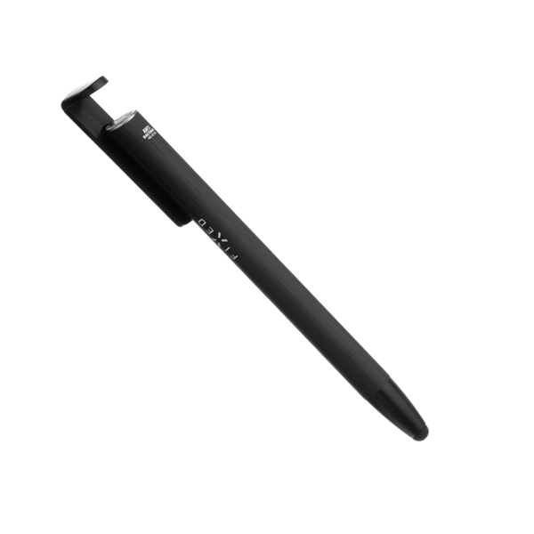 FIXED dotykové pero 3 v 1 so stylusom a stojanom, čierna