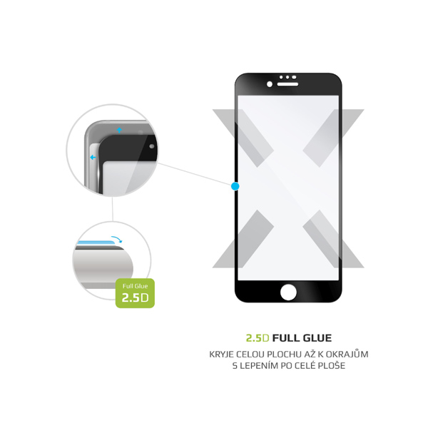 FIXED Full-Cover ochranné tvrdené sklo pre Apple iPhone 7, 8, SE 20, SE 22, čierna