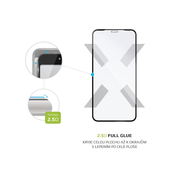 FIXED Full-Cover ochranné tvrdené sklo pre Apple iPhone XR, 11, čierna